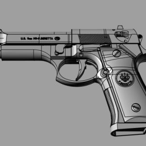 طرح سه‌بعدی تفنگ اسباب بازی مدل TG-04 با فرمت stl